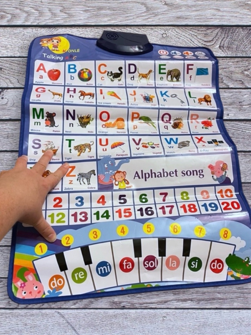 Lefree Bilingual ABC Learning mat for Toddlers, English &Spanish